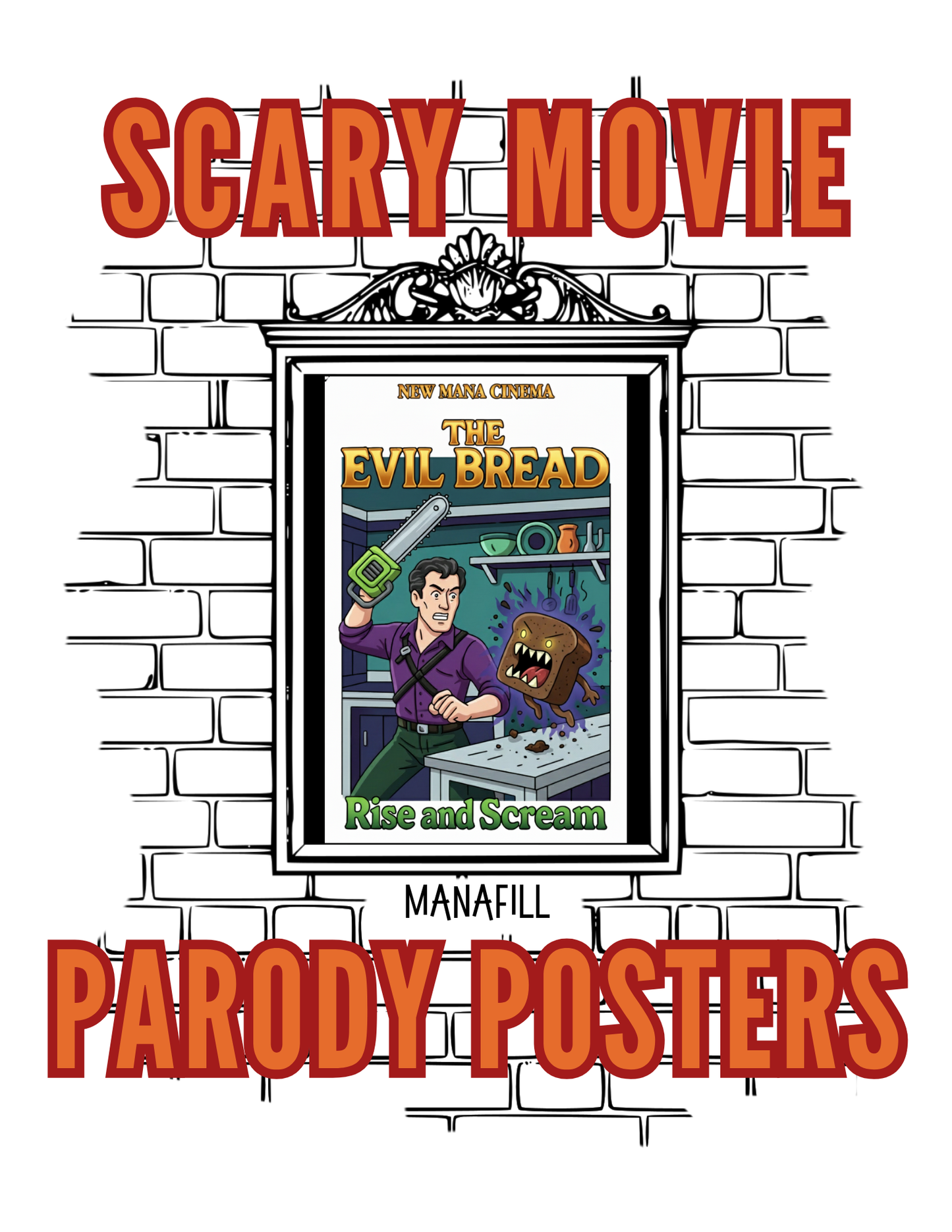 Scary Movie Parody Posters: Adult Coloring Book - Digital PDF for Print
